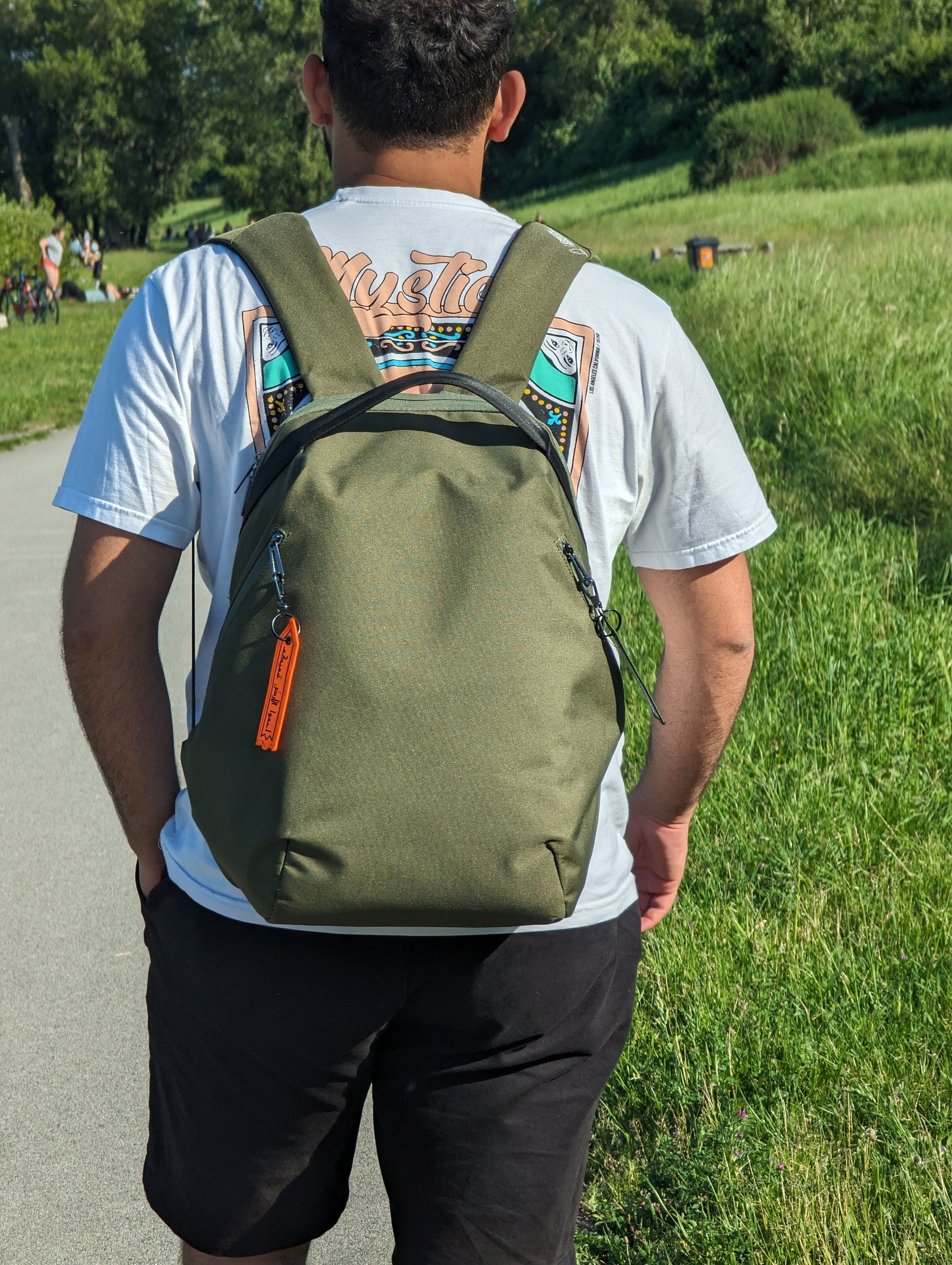 Sustainable & Tech-Friendly Green Backpack for School, Work