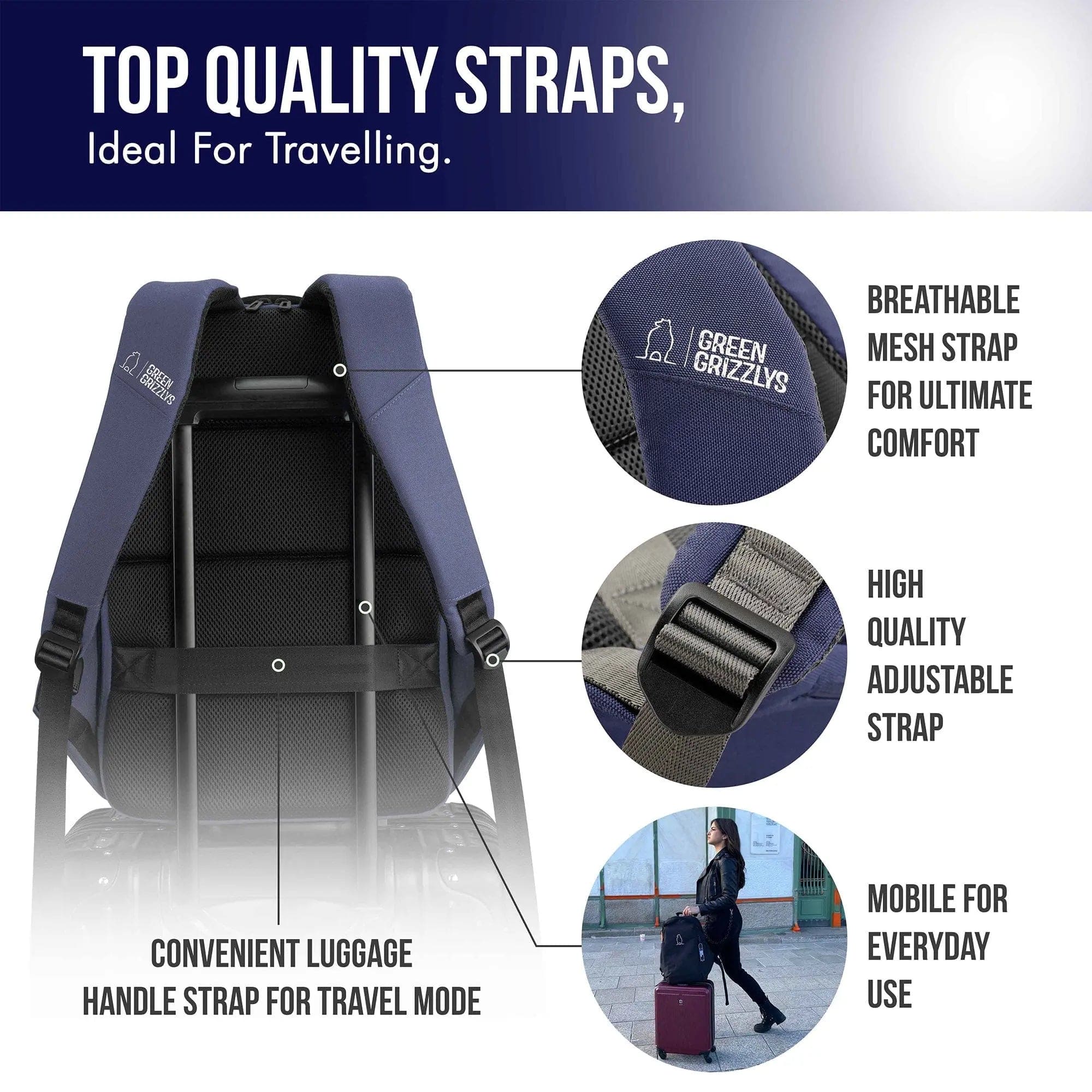 travel backpack navy
